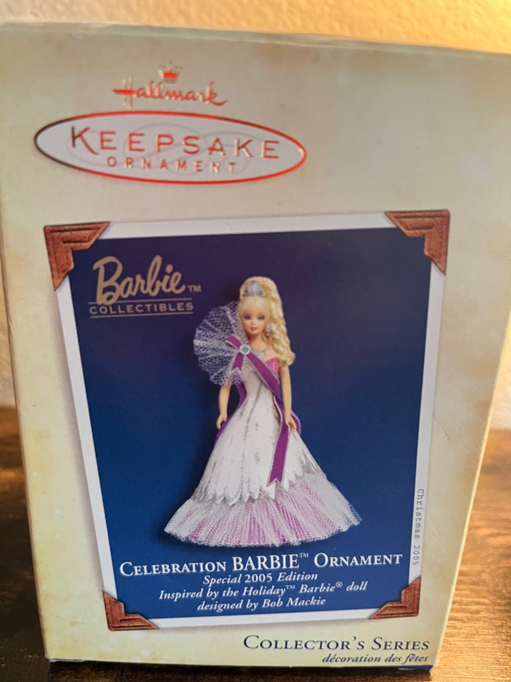 Hallmark Barbie Ornament in White, Pink & Purple